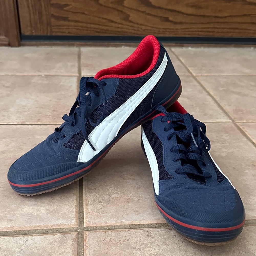 Puma Blue, Red, White Mens Sneakers